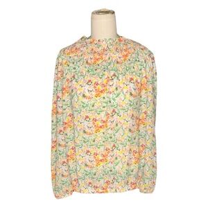 Loft Floral Print Long Sleeve Top